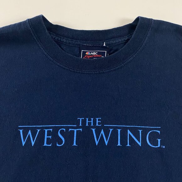 Vintage The West Wing NBC T Shirt Men's  XL Blue Cotton TV Series Show - Picture 2 of 9